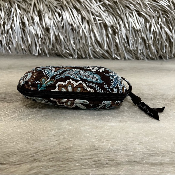 Vintage VERA BRADLEY Java Blue 2006 Medium Zip Cosmetic Case Purple Paisley Y2K - Picture 6 of 11